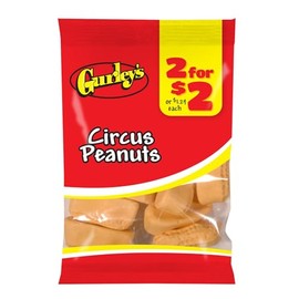 Gurley's Circus Peanuts, Classic Soft and Fluffy Marshmallow Candy (Pack of 12)