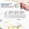 EXTRASTAR 3-Way Power Strip, Flat Plug Multiple Socket with 1.5