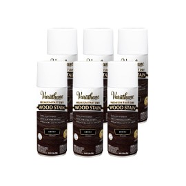 Varathane 385552-6PK Premium Fast Dry Wood Stain Spray, 10.25 oz, Ebony, 6 Pack