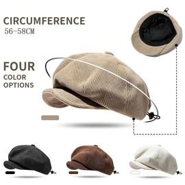 Clape Cotton Newsboy Flat Cap Retro Baker Boys Cap Shelby Cap Gatsby Hat Classic Cabbie Cap Beret Hat Men