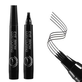 Boobeen Eyebrow Pencil - Microblading Eyebrow Pencil with Micro Fork Tip - Applicator - Eyebrow Pen Creates Effortlessly Natural Looking Brows