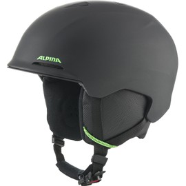 ALPINA BRIX JR Unisex Youth Ski Helmet, Black/Neon Matt, 51-55