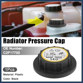 INFINAUTO Reservoir Overflow Tank Cap Fit for Jaguar S-Type - 1 Pcs Black Stylish Design