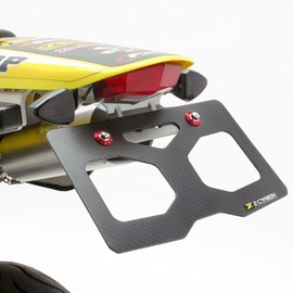 DIRTFREAK F5839 DR-Z400S '00-21 DR-Z400SM '04-21 MOTO RED EDGE ALUMINUM HOLDER KIT SPECIALLY DESIGNED FENDERLESS LIGHTWEIGHT WITH LICENSE PLATE LIGHT 0.3 inch (8 mm) HOLE Turn Signal Stay Included Red Lens, Dirt Freak