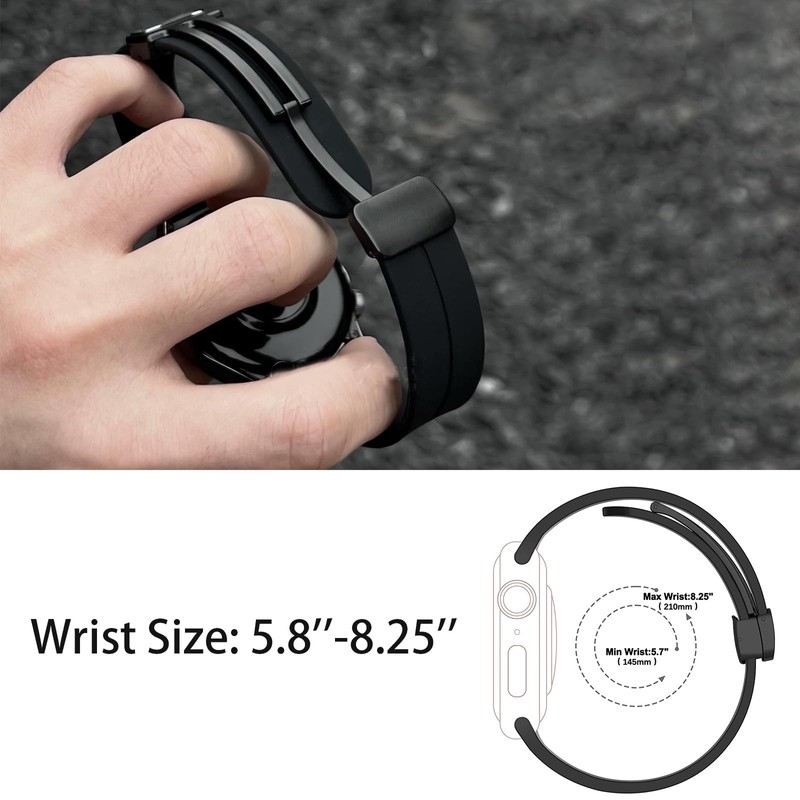 Compatible with ALPHAGEAR Smartwatch Bands, 22mm Quick Release Silicone Sport