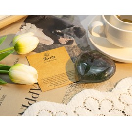 DUQGUHO 60mm Fluorite Crystals Large Heart Crystals and Healing Crystals Heart Love Shaped Stone Reiki Energy Balance Crystals