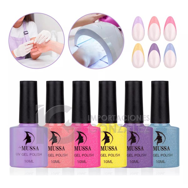 Mussa Gama De Gel Semipermanente Mussa® 6 Esmaltes Para Uñas