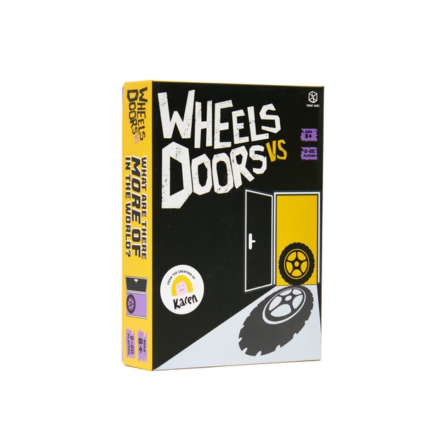 Format Games Wheels vs Doors Party Game - Hilarious Game Based on Social Media Discussions, Fun Family Game for Kids and Adults, Ages 8+, 2-20 Players, 30+ Minute Playtime, Made