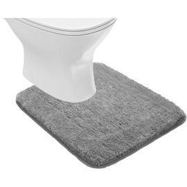 ZPOW Toilet Mat, Washable, Quick Drying, Toilet Eyelash and Water Absorption, Stylish, Anti-Slip, Toilet Mat, Carpet, Fluffy, Stays in Place, Washing