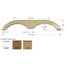 ICON Fender Skirt, Tandem, Keystone, FS774, Polar White