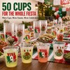 Mexican Independence Day Plastic Cups 50 Pack Disposable Viva Mexico