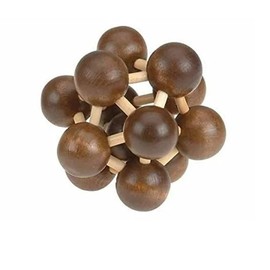 Atomic Puzzle - 3D wooden interlocking brain teaser puzzle, wood puzzle, wood brain teaser, wooden brain teaser puzzle