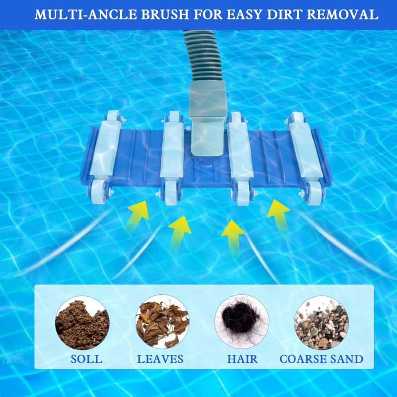 Zhengjiake Pool Vacuum Head with Wheels,14" Heavy Duty Head, Pool