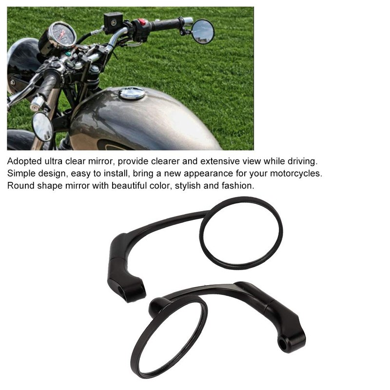 KIMISS Espejo retrovisor de motocicleta, Espejo retrovisor universal redondo modificado