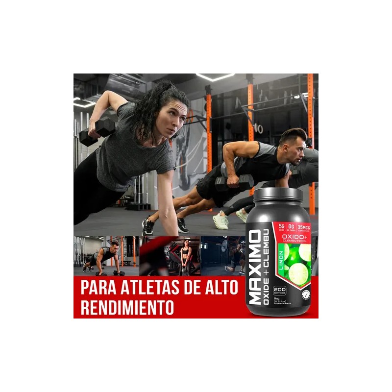 Óxido Clembu Maximo Protein 1kg Pre Entreno 200 Servs