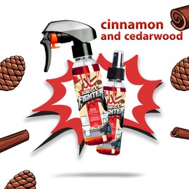 Kung Poo Fighter Cinnamon & Cedarwood 2oz - USA Made Before You Go Toilet Spray | Funny Bathroom Poop Air Freshener Odor Eliminator
