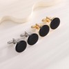 Cufflinks for Men, Tuxedo Studs and Cufflinks Set, Classic Black