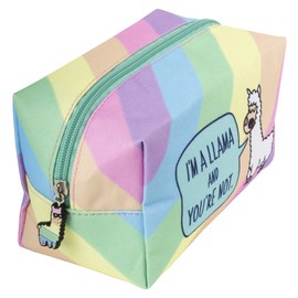 Fringoo® Kids Pencil Case for Girls Boys Large Square School Stationery Pouch Funny (You are not Llama)