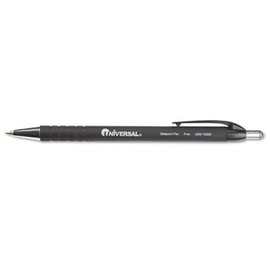 Comfort Grip Ballpoint Retractable Pen, Black Ink, Fine, Dozen