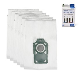 Genuine Riccar R10 HEPA Vacuum Cleaner Bags, Charcoal-Infused SupraLite Series Green, Six Bags Included, RLHC-6
