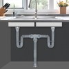 Cunsen Flexible Double sink drain kit for kitchen and Bathroom,