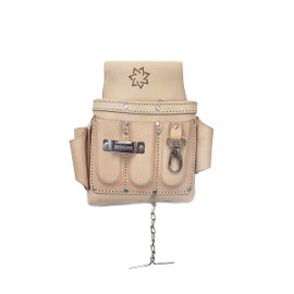 USA Pro Tools Electrician Tool Pouch, Electrical Tool Organizer, 6 Pockets with Tape Holder, Tape Chain and Snap Hook