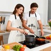 DILLMAN Women Kitchen Apron with Hand Wipe Pockets，Big Pocket,Hand-wiping, Waterproof