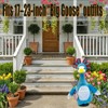 Blue Axolotl Porch Goose Outfits for Outdoor Yard Decor Lawn