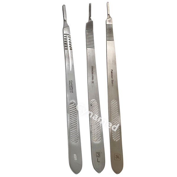 Set of 3 - Scalpel Handle #3L + 4L +