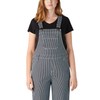 Dickies Women's Hickory Stripe Boyfriend Bib Overalls, Stonewashed Hic