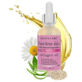 Olivia Care Collagen Facial Oil - Perfect Essentials 100% Natural.Nourishing, regenerating and hydrating Suitable for all skin types 2 fl oz (collagen) Jojoba / 올리비아 케어 콜라겐 페이셜 오일 - 완벽한 에센셜 100% 천연. 영양 공급 재생 및 수분 보충 모든 피부 타입에 적합 2 floz (콜라겐) Jojoba