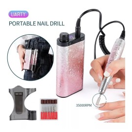 ForeverLily 35000rpm Pulidor Esmeril Eléctrico Taladro De Uñas Rosa