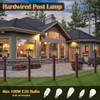 Bronze Post Light 2 Packs, Hardwired Anti-Rust Exterior Light Fixture