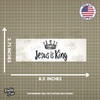 Jesus is King - Classic Christian Jesus Bumper Sticker for