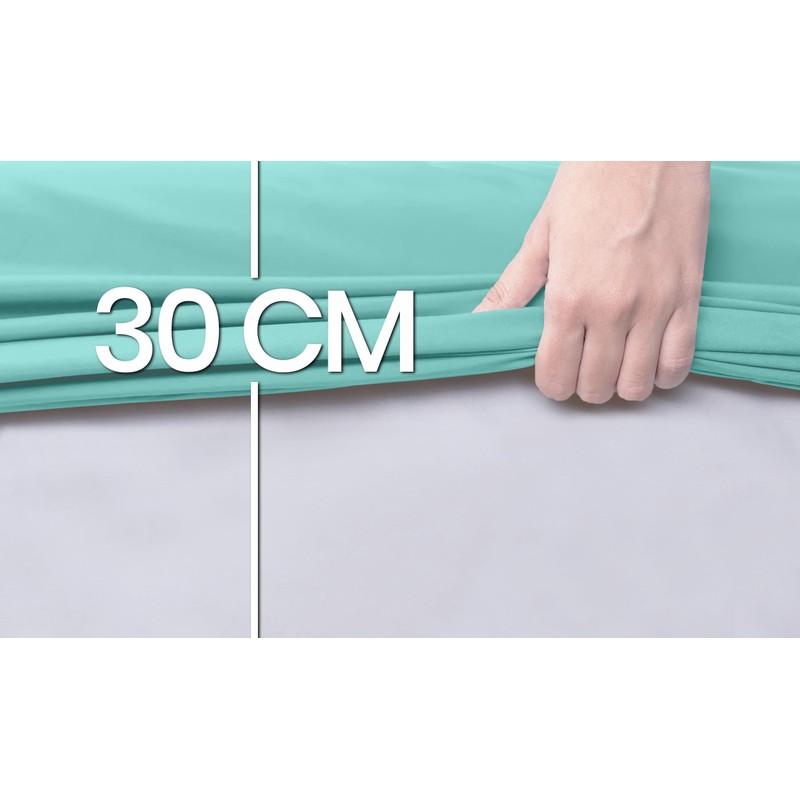 Utopia Bedding, Fitted Sheet, Brushed Microfibre Fitted Sheet, 30 cm