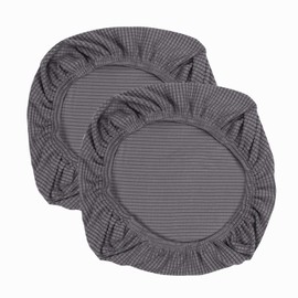 Yikko Elastic Stretch Spandex Chair Seat Covers Slipcovers Washable fit for Office Chairs,Dining Room Chairs,Bar Wedding Party Decor (2, Grey)