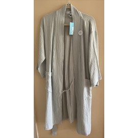 BLISS Spa Robe & FREE Headband - Light Green Zen Garden -- S/M - 100% Cotton