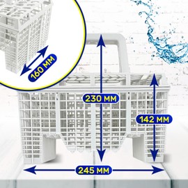 Cutlery Basket for Dishwasher 245 x 160 x 230 mm with Original Code 111822800/4 1118228004 for Electrolux - Made in Italy MONTERAL