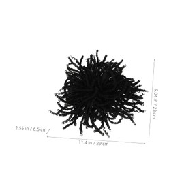 BESPORTBLE Short African Men's Twists Crochet Hair Extensions 1-Piece Braided Curly Wig Lightweight and Heat Resistant for Street Dance and Reggae Style