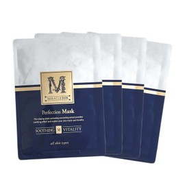 MIRACLETOX Time Rewind Perfection Mask, 4 Pack | Sheet Mask, Milky Lotion, Cream, Moisturizing, Hypoallergenic, Rough Skin, Luxury Pack, Aging Care, Face Pack, Esthetics, Korean Individual Packaging