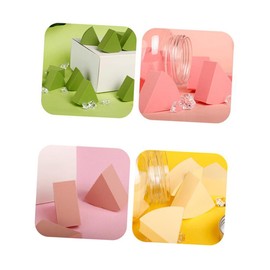 FOMIYES Expandable Soft Fluffy Makeup Sponge Puff Set 12pcs Wet Dry Blending Case for Foundation Concealer Blush Hydrophilic Material