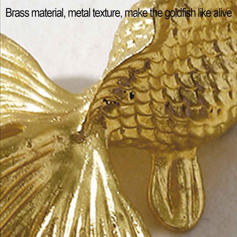 JSBWSFA 2 Pcs Goldfish Cabinet Knobs，Animal knobs Cabinets and Drawers