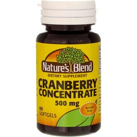 Nature's Blend Cranberry Concentrate 500 Mg 60 Softgels Pack of 6