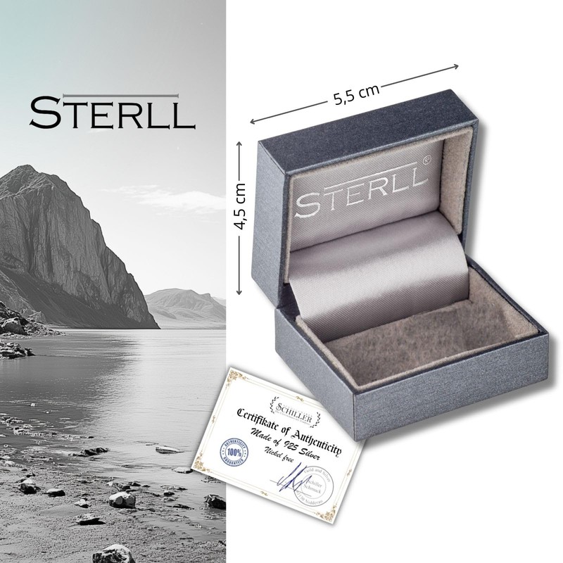 Men's Cufflinks Made of Genuine 925 Silver with Modern Surface