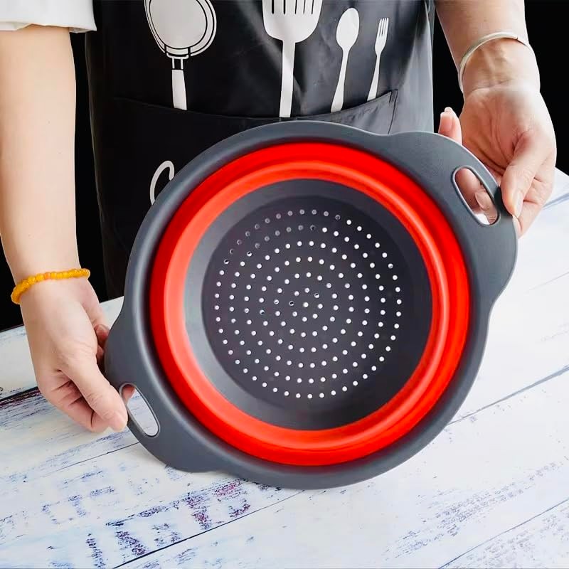 R4Retails Collapsible Kitchen Colander Set, 4 Qt and 2 Qt