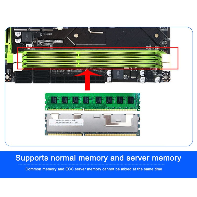 X58 Motherboard 2 DDR3 LGA 1366 Pins Gaming Motherboard Support