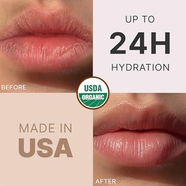 Lip Balm Organic (Original Unflavored) 4 Tube Pack  Pure and Natural Beeswax Lip Butter with Aloe Vera, Vitamin E for a Clear Gloss Moisturize,...    