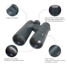 10X50ED Binoculars Compact - Travel Binoculars with Bak7 Prism, Nitrogen-Filled and Rubber Armored Binocular for Adults,Bird Watching Hunting Outdoor Sports Travel Theater