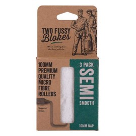 Two Fussy Blokes Premium-Quality 4" Microfibre Roller Sleeves 10mm Nap (3-Pack)