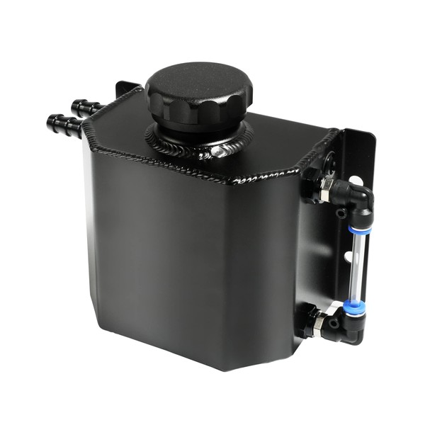 AOCISKA Universal 1L Radiator Coolant Overflow Tank,Aluminum Radiator Coolant Overflow